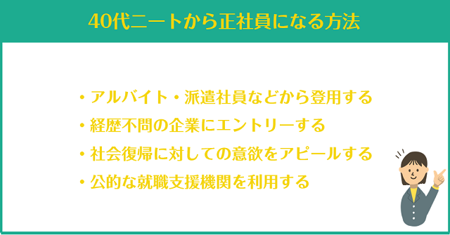 40代のニートは就職可能 社会復帰成功の秘訣と就職先の選び方 リクらく